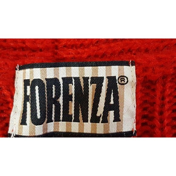 Womens Vintage Longline Open Cardigan Sweater Heavy Mohair Acrylic Fuzzy Red - Picture 8 of 10